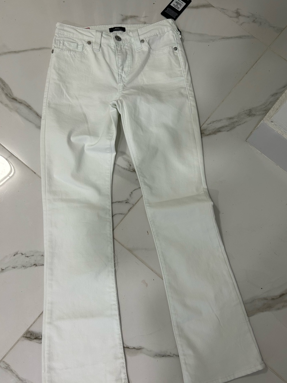 NWT True Religion White Flare Jeans for Women